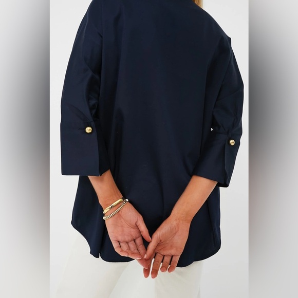 Tuckernuck Navy Willow Blouse NEW - Size XXS - Picture 4 of 8